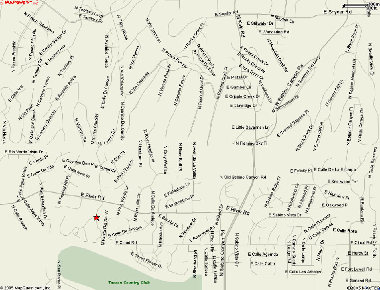 Map of Corona de Tucson